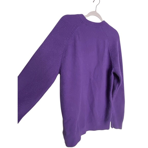 Gap Women's Purple Heavy Knit Aran Design Sweater - Picture 5 of 9